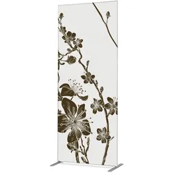 Textil Raumteiler Deko 85-200 Abstrakte Japanische Kirschblüte Braun