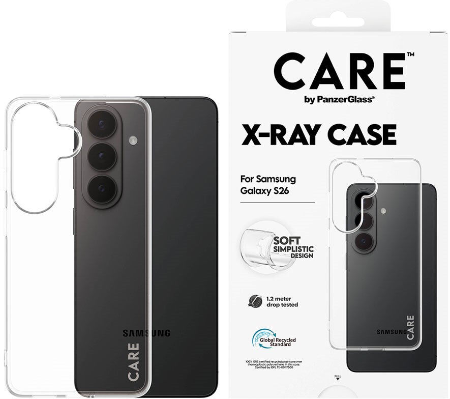 Samsung Galaxy S26 CARE by PanzerGlass Fashionable X-Ray Soft Basic Cover - Transparent