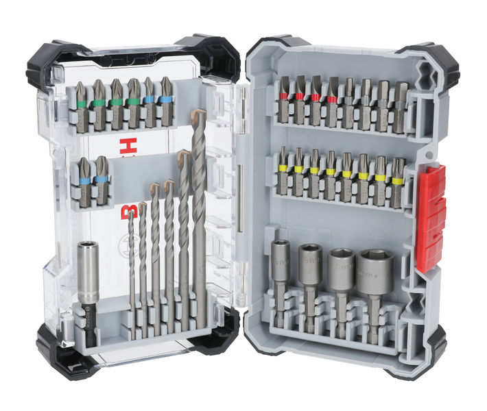 Bosch Extra Hard und CYL-3 Set, 35‑tlg. im Pick and Click-Koffer 2607017724