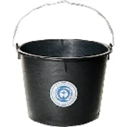 Baueimer Polyethylen-Regenerat schwere Ausführung schwarz 12 l - schwarz