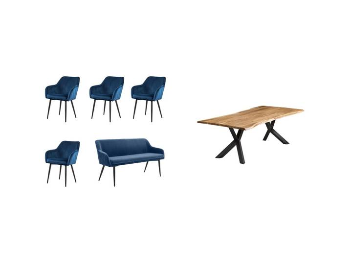 Essgruppe Kuro natur Akazie/Samt B 240 T 110 cm