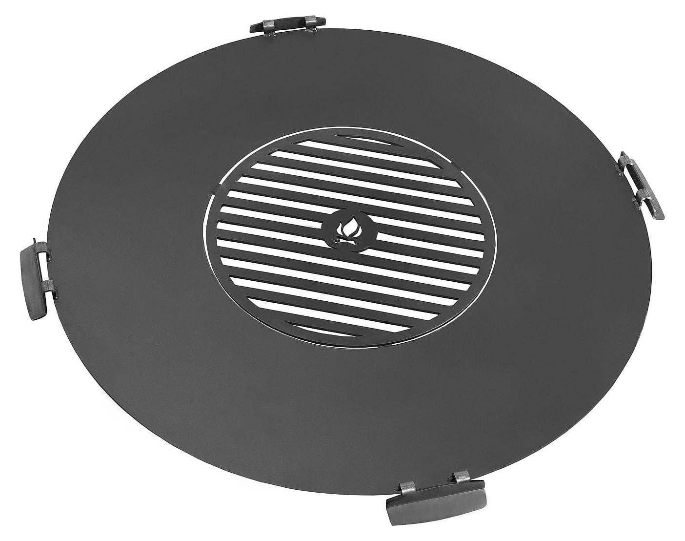 Trizeratop Grillplaat voor vuurschaal met grillrooster en 4 handgrepen, 98 cm
