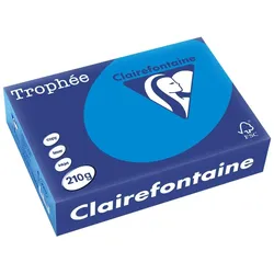 Clairalfa, Kopierpapier, Multifunktionspapier Troph‚e, A4, karibikblau (A4, 210 g/m2)