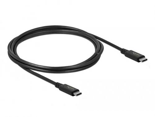 Delock USB-C Kabel USB-C Stecker, USB-C Stecker 2.00m Schwarz 86980