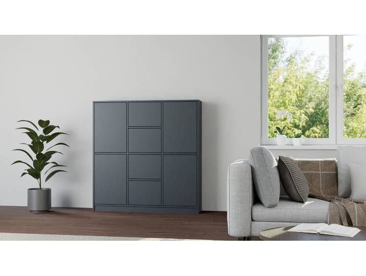 Geschlossenes Regal Premium Dekore Schwarz