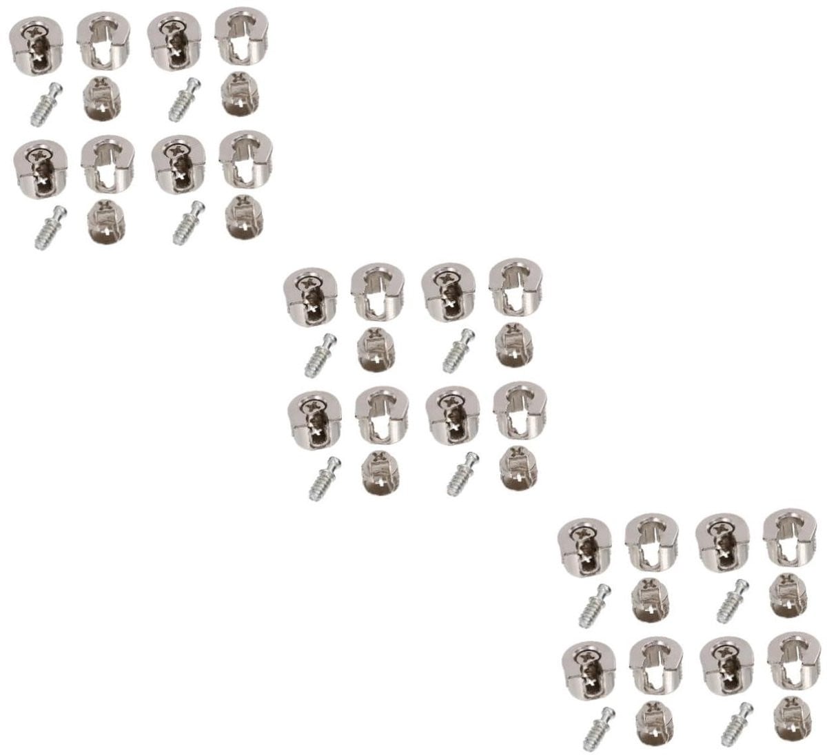 Meubelverbinders Set Cam Lock Deuvels voor Meubelmontage - 30 stuks - Zilver
