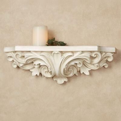Touch of Class Astrella Wall Shelf Antique White , Antique White