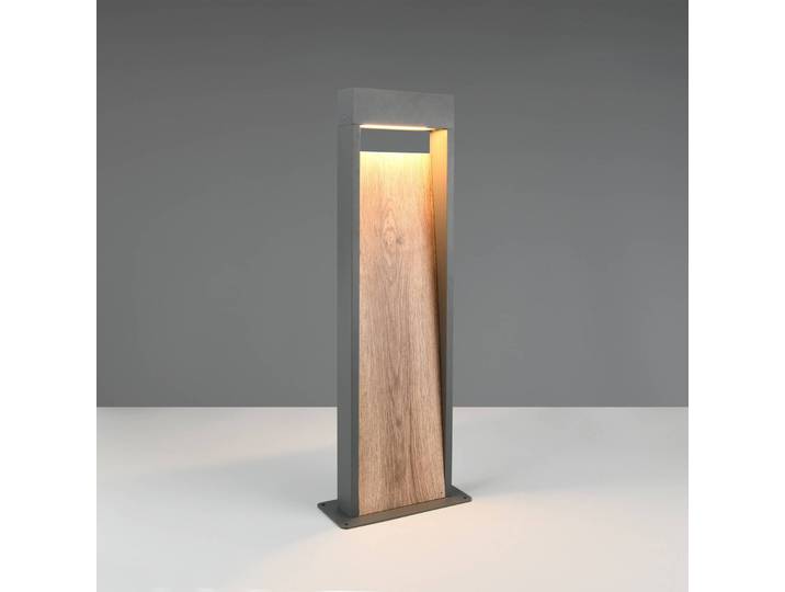 Trio Lighting LED Wegeleuchte SALMON, Holz hell, Aluminium, Modern, LED Außenleuchte