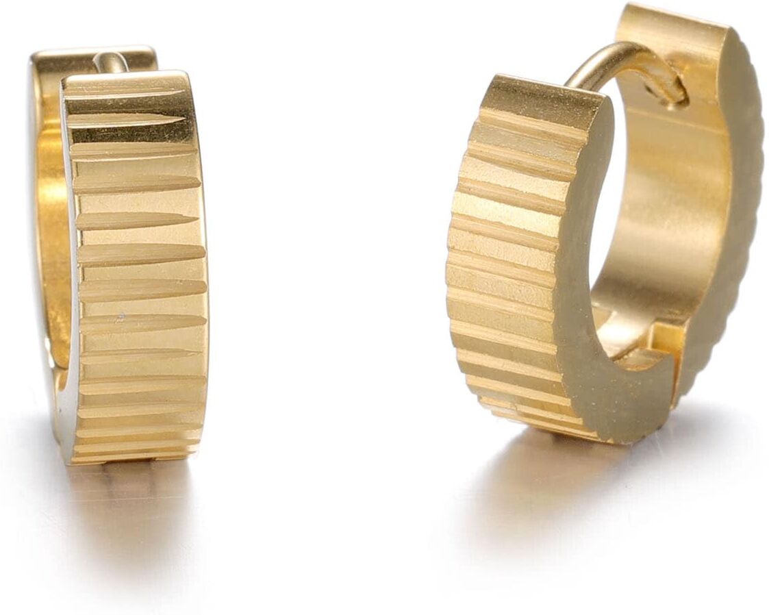 Paar Creolen FIRETTI "Schmuck Geschenk Crag", gold (gelbgoldfarben), Ohrringe, Damen, Edelstahl, Paar Creolen gelbgoldfarben Edelstahl