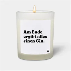 Chatty Candles, Duftkerzen, Duftkerze Woody Am Ende ergibt alles einen Gin.