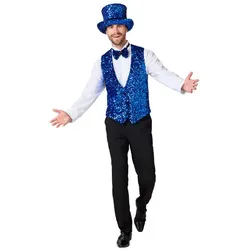 Weste "Pailletten" für Herren, blau