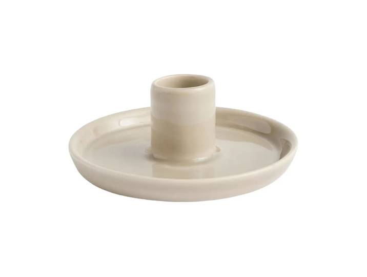 HAY Disc kaarsenhouder Warm grijs, klein, Ø10x4,8 cm