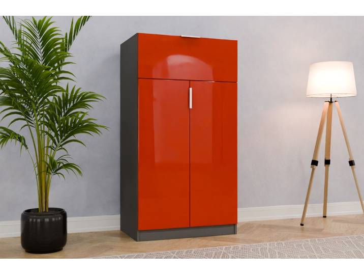 Aktenschrank nach Maß - RAL 2002 Blutorange - 150x80x52cm - Individuell konfigurieren