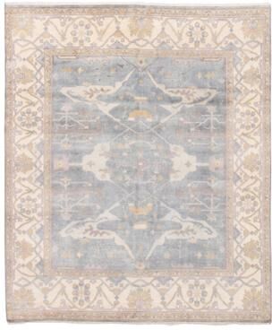 ECARPETGALLERY Hand-knotted Royal Oushak Grey Wool Rug - 8'4 x 9'11