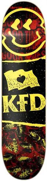 Skateboard Deck KFD Logo DIY (8" - Red)