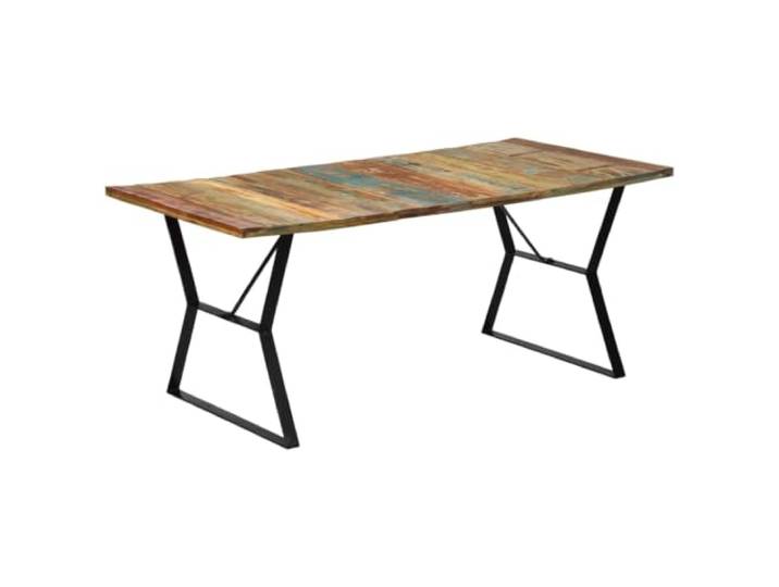 Esstisch 180x90x76 cm Altholz Massivholz Recyceltes Massivholz,handgefertigt,Eisenbeine pulverbeschichtet,Retro-Stil,Vintage-Charme