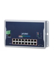 Planet Managed L2 Gigabit Ethernet 10/100/1000 Vollduplex Power over PoE Wandmontage Industrial 16-Port 10/100/1000T 802.3at + 2-Port 100/1000X SFP Wall-mounted Switch (WGS-4215-16P2S)