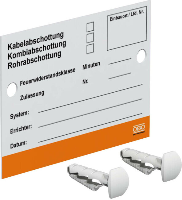 OBO Bettermann Plaque de marquage KS-S DE (7205425)