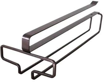 Uplift Essentials No Drilling Metal Wine Glass Holder Under Cabinet Stemware Rack coffee