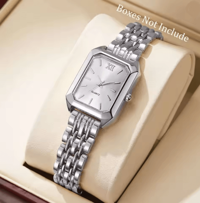 Inspire Essentials Rectangle Womens Quartz Watch Elegant Luxury Analog Style c