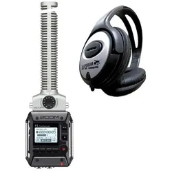 Zoom F1-SP Recorder mit Kopfhörer (Handheld), Audiorecorder, Schwarz