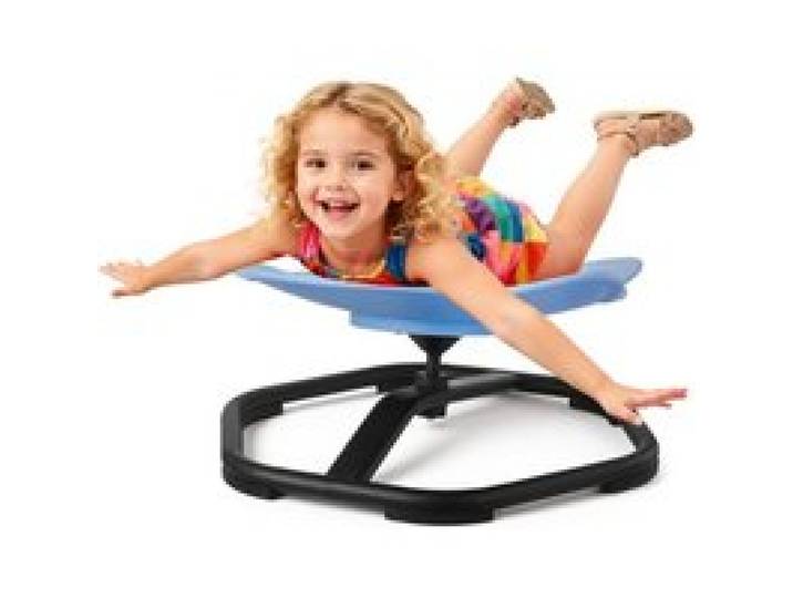 VEVOR Kinderdrehstuhl sensorischer Drehstuhl in Elefantenform, 100 kg Tragkraft, sensorisches Spielzeug mit rutschfester Metallfuß, zur Förderung von Koordination Gleichgewicht Konzentration, Blau