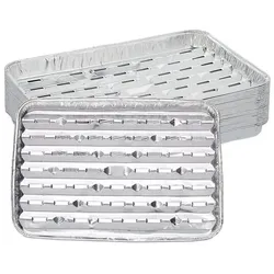 relaxdays 25er-Set Alu-Grillschale - 34x22 cm