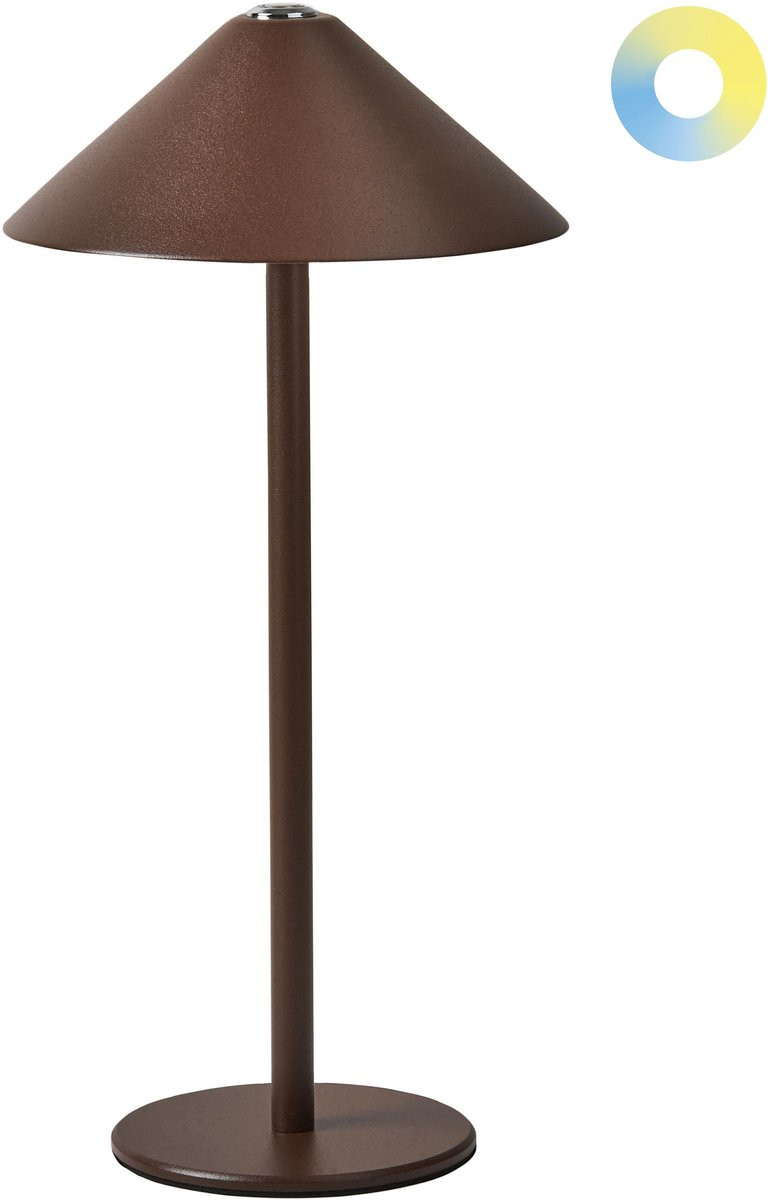 Beliani Moderne Tafellamp Aluminium met Oplaadbare Accu en LED - Bruin