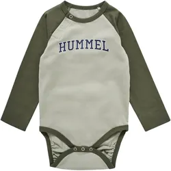 hummel hmlSTEIN langarm Baby-Body 1195 - abbey stone 80
