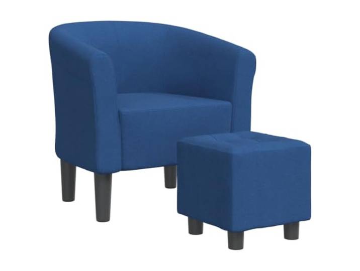 Heofavd Clubsessel mit Fußhocker 2-TLG Set Polstersessel Blau