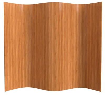 Handmade Bamboo Wave 6-foot Screen (China)
