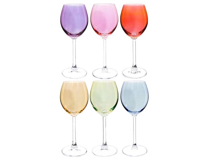 6er-Set Stielgläser COLORAMA aus Glas, bunt