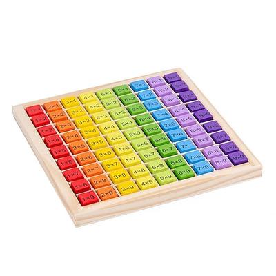 Holz 99 Multiplikationstabelle Bausteine Kinderspielzeug für frühe Bildung Lernspielzeug Lehrmittel 99 Operationstabelle zurück zur Schule Weihnachtsgeschenk