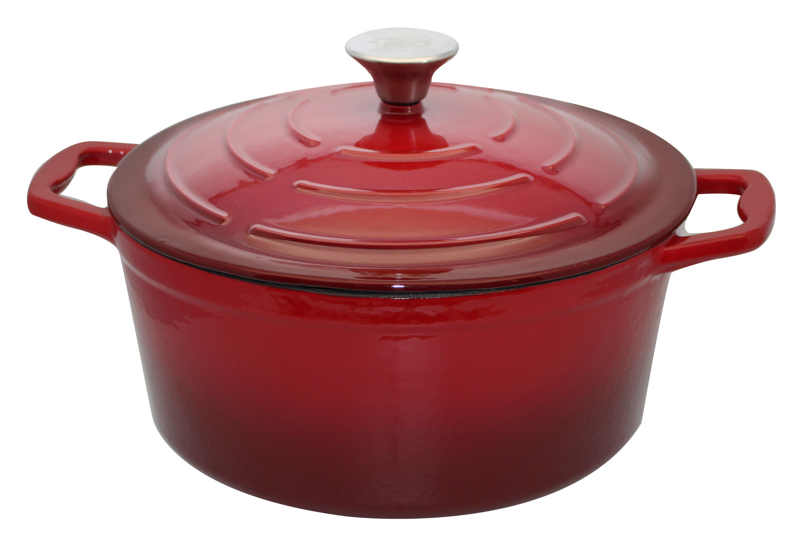 ELO Kirschrot Ronde braadpan van gietijzer, rood, 26 cm