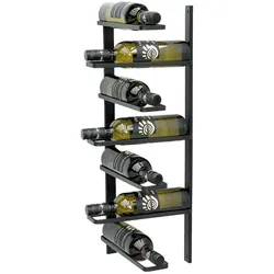 DanDiBo Weinregal Wand Hängend Metall Flaschenregal 2.Teilig Eckregal 96326 Schwarz Weinflaschenhalter Weinhalter Bar Regal Wandregal Wine rack