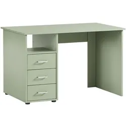 Möbelpartner Schreibtisch »Niels« mit 3 Schüben grün, 115.8x74x70 cm
