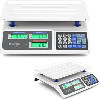 Costway 66lb Price Computing Scale Commercial Food Scale with Dual LCD Displays