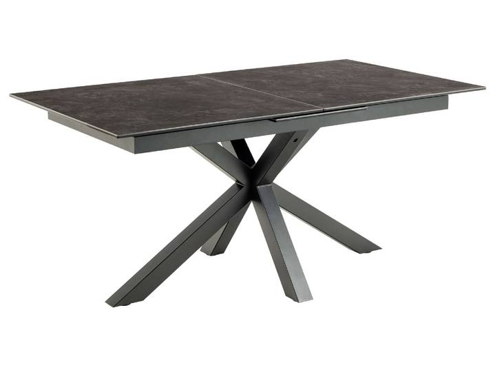 Esstisch ACTONA GROUP Heaven,Tischplatte aus Keramik, ausziehbar - robust & pflegeleicht , schwarz (schwarz, schwarz), B:210cm H:76cm T:90cm, Tische, Esstisch, Kratzfest, wasserabweisend, Sitzplatz für 4-8 Personen, B: 168/210 cm