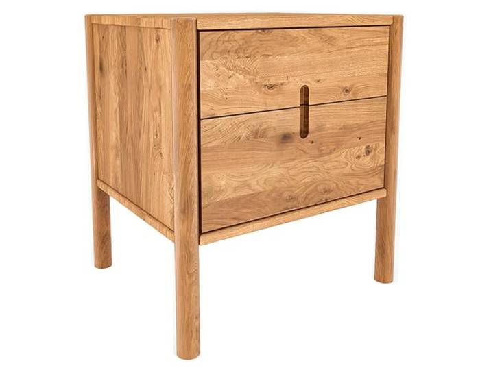 Lomadox Nachttisch Nachtschrank Nachkonsole, Eiche massiv geölt, Echtholz/Massivholz, montierte Lieferung