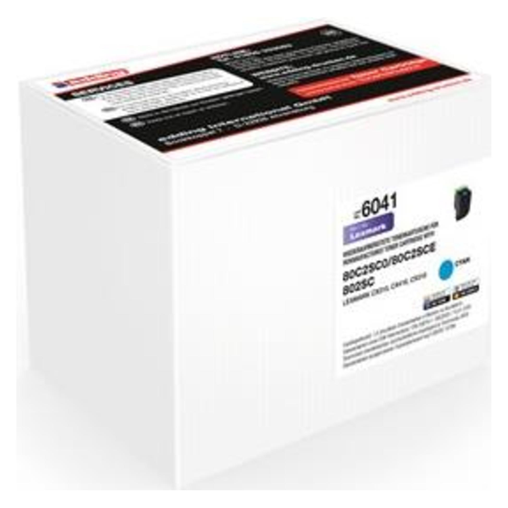 Edding EDD-6041 cyan Toner ersetzt LEXMARK 80C2SC0 - Tonereinheit (C) (18-6041)