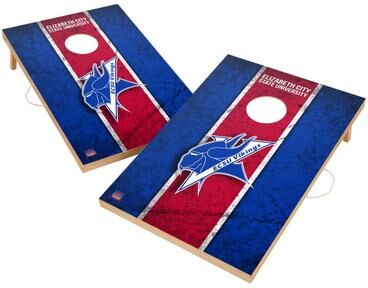 Skip's Garage Vintage Elizabeth City State Vikings Regulation 2x4 Cornhole Set