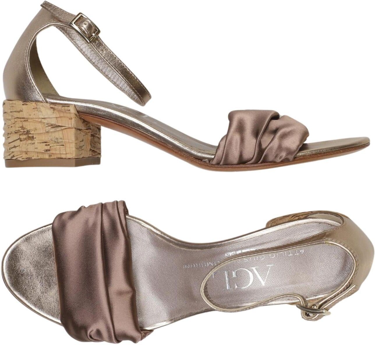 AGL Attilio Giusti Leombruni Damen Sandalen, Gold, Gr. EU 36, Leder - Second Hand