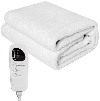 Costway 71 x 31 Inch Massage Bed Warmer Heating Pad with 5 Heat Settings