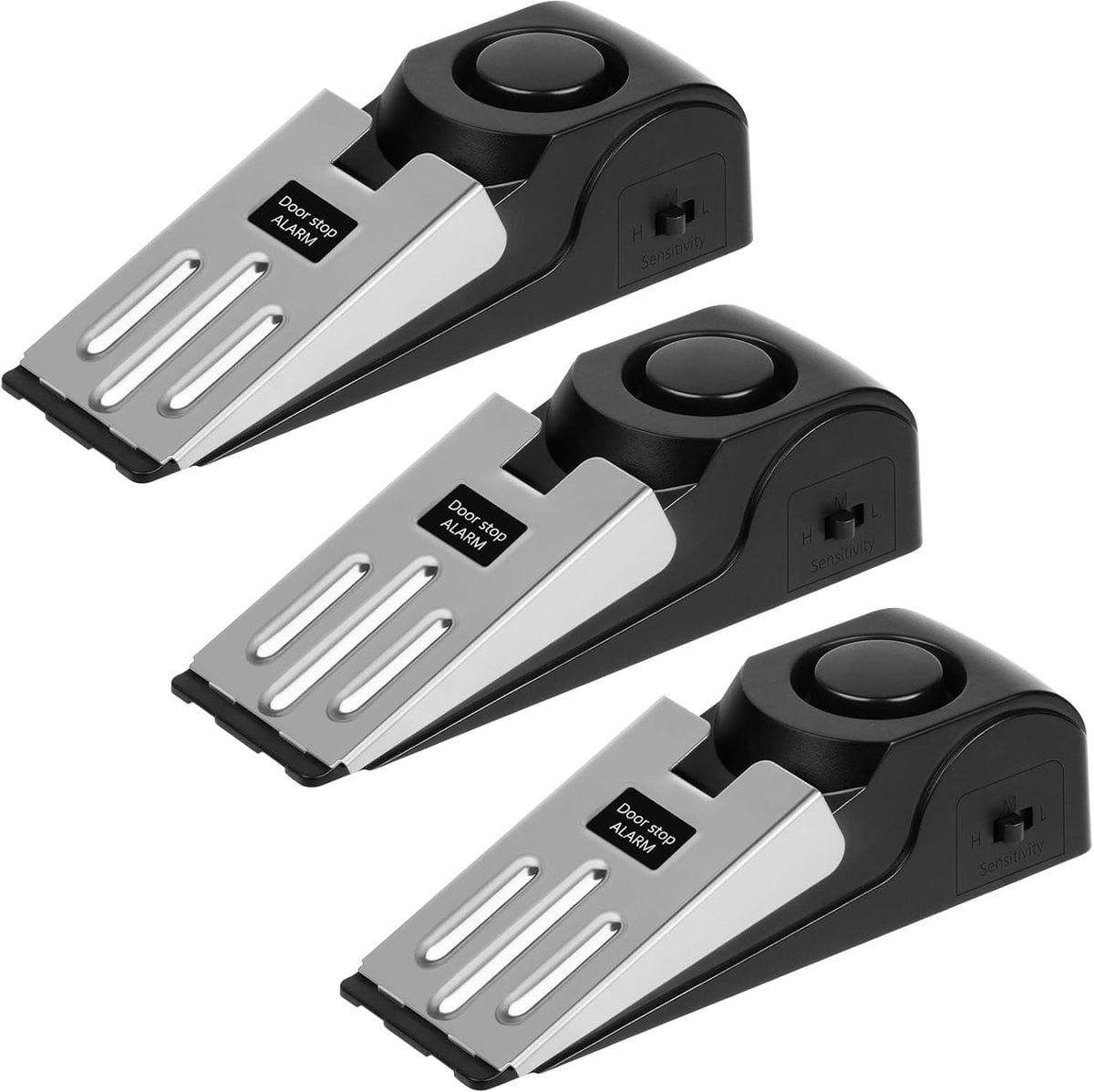 SnelShoppen Flintronic Deurstopper Alarm 3 stuks - Zwart