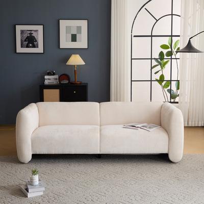 Unbranded "83"" Fabric 3-Seater Wave Design Sofa"