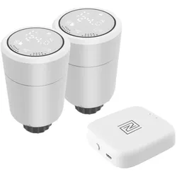 Immax NEO SMART sada 2x Termostatická hlavice Zigbee + SMART NEO BRIDGE PRO v2, TUYA, Thermostat, Weiss