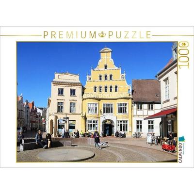 CALVENDO Puzzle Wismar, ehemalige Löwenapotheke in der Bademutterstraße | 1000 Teile Lege-Größe 64 × 48 cm Foto-Puzzle für glückliche Stunden