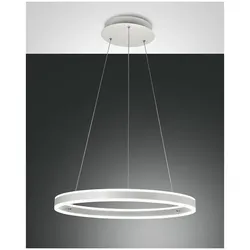 Fabas Luce Palau Pendelleuchte LED 1x60W Metall- und Methacrylat weiß