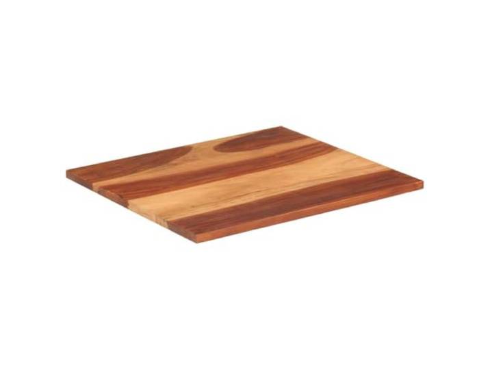 GKHPYURE Tischplatte aus massivem Akazienholz, 25-27 mm, 70 x 80 cm Massives Akazienholz, Hochglanzlackierung, 2 Teile, mit Ständer, Esszimmer
