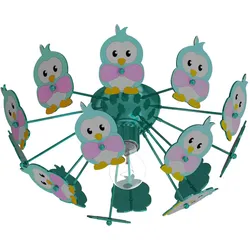 Design Kinder Spiel Zimmer Decken Beleuchtung Strahler Lampe Eulen Tier Motive Leuchte Eglo 95636